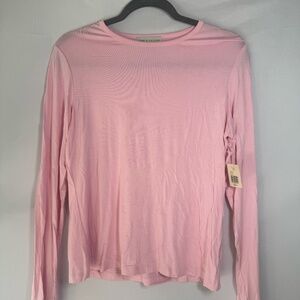 Lord & Taylor Pink LS Tee - NWT Size L